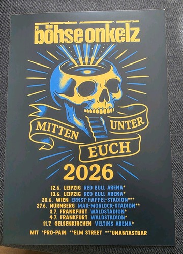 Böhse onkelz plakat tour 2026 - onkelz,