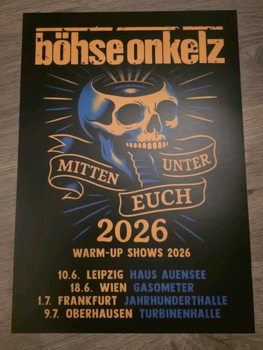 Böhse onkelz plakat - onkelz, warm
